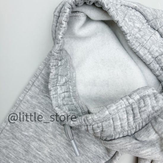 Джоггеры из футера с начесом, Серый меланж