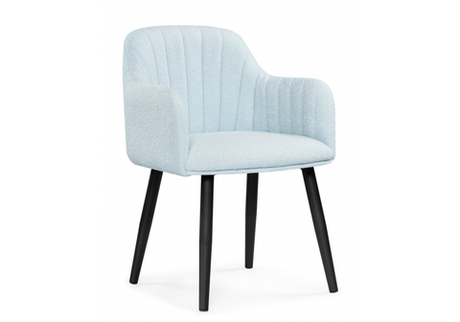 Стул на металлокаркасе Woodville Халли lamb 17, черный, ножки черные