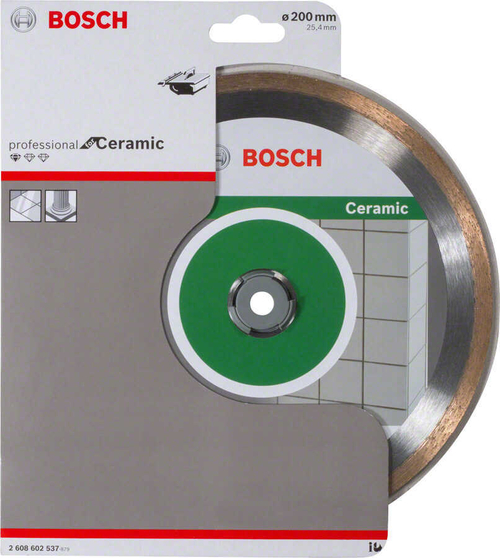 Алмазный отрезной круг по керамике Bosch Standard for Ceramic 200-25,4 2608602537