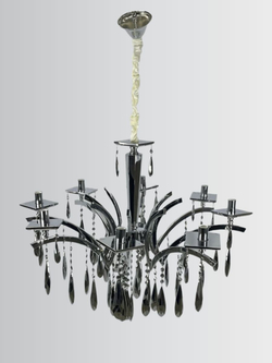 Люстра подвесная Lanbos, 6 ламп Е14, 240 Вт, до 14 кв м, хром