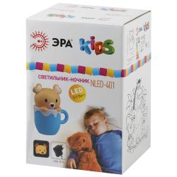 Ночник - светильник светодиодный ЭРА NLED-401-0.5W-BU аккумуляторный синий | Ночники