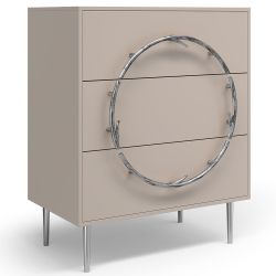 Комод Арт Колор matte Стайл Сильвер с 3 ящиками Серый агат матовый