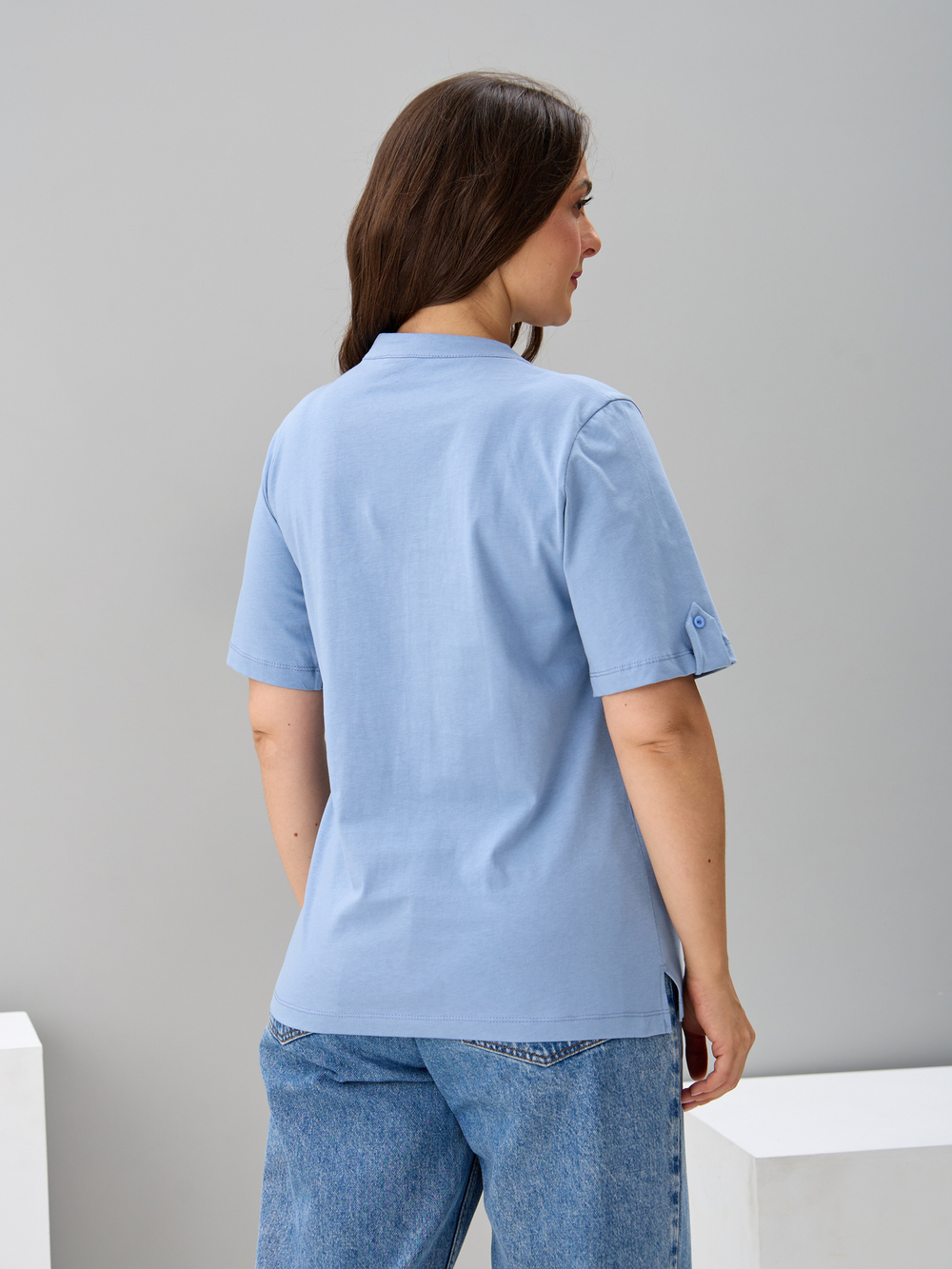 Блузка БЛ-122/голубой