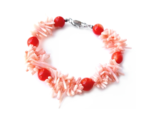 браслет из коралла (б-0617)