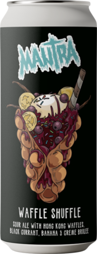 Пиво Мантра Ваффл Шаффл: Блэк Каррент, Банана, Крем Брюле / Mantra Waffle Shuffle: Black Currant, Banana, Creme Brulee 0.45 - банка