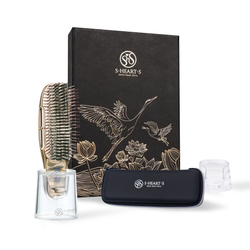 S-HEART-S Подарочный набор с расческой PREMIUM и чехлом (Золото с короткой ручкой)