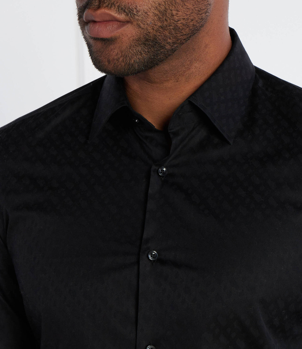 Рубашка H-HANK-kent-C1-214 BOSS BLACK - черный(50473310)