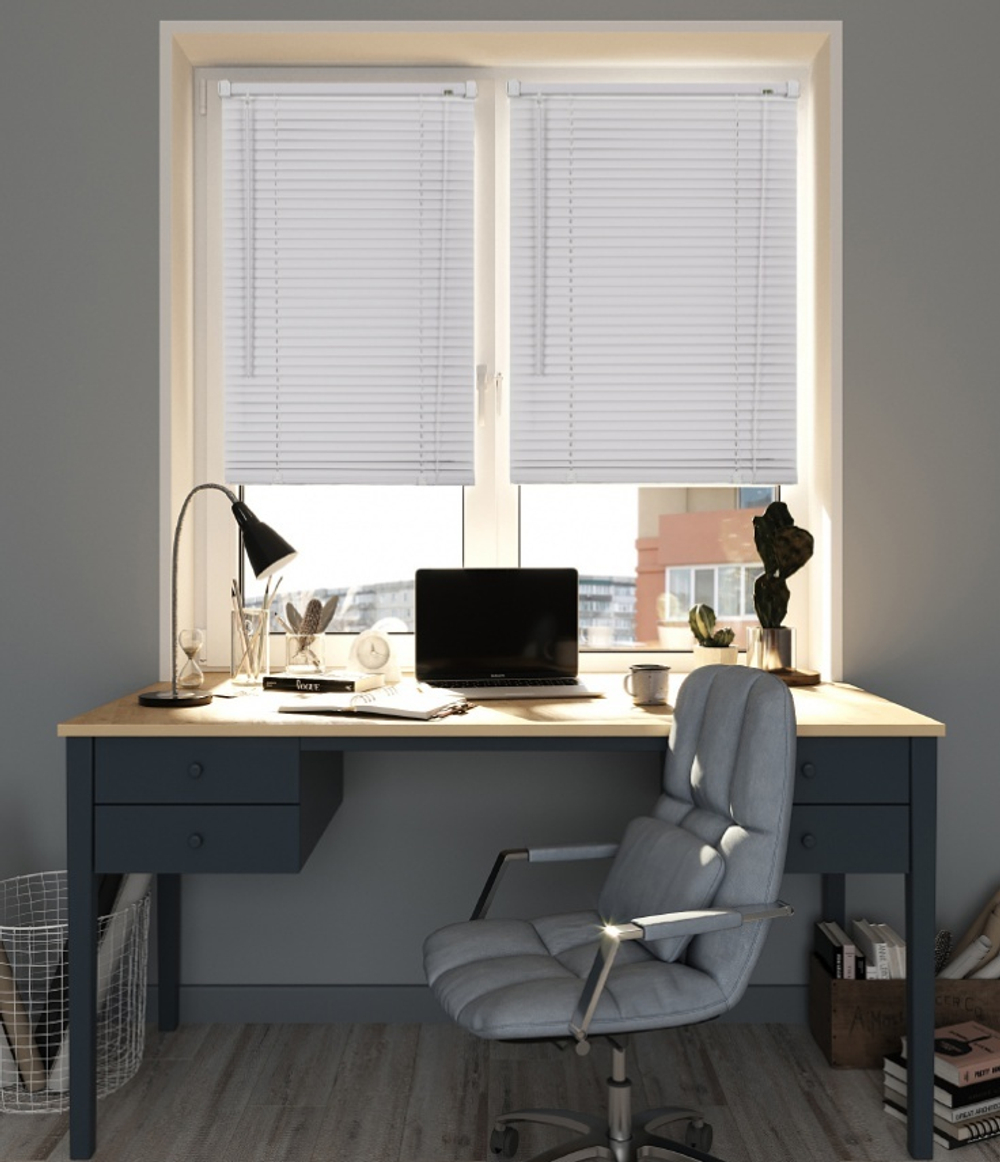 Горизонтальные жалюзи ПВХ Белый