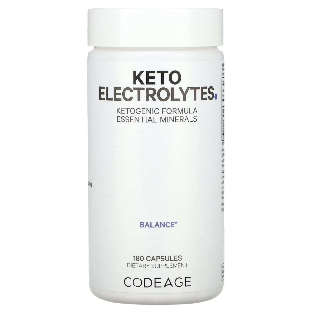Codeage, кетоэлектролиты, 180 растительных капсул