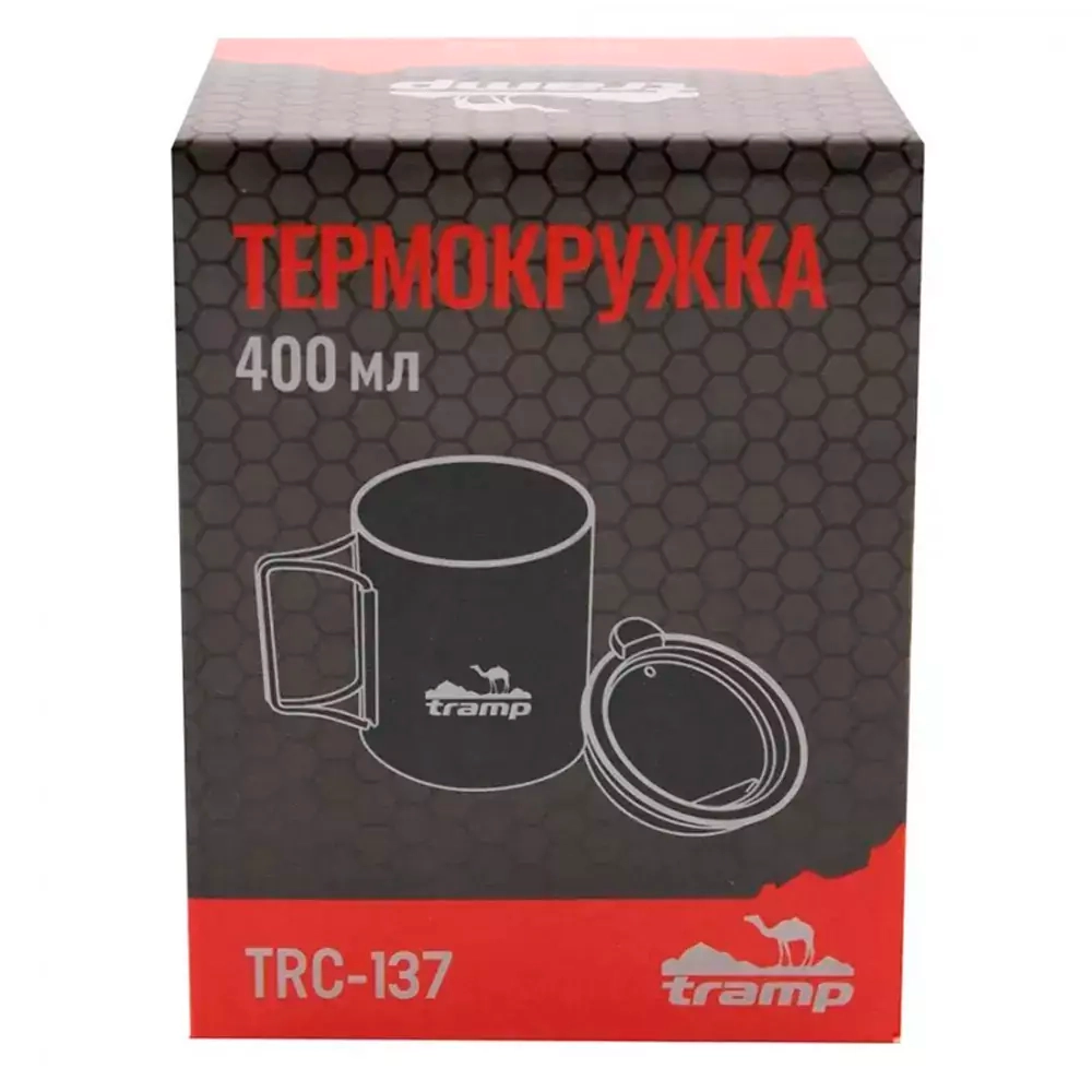 Кружка Tramp TRC-137 изотермическая со складными ручками и поилкой 400 мл, Red