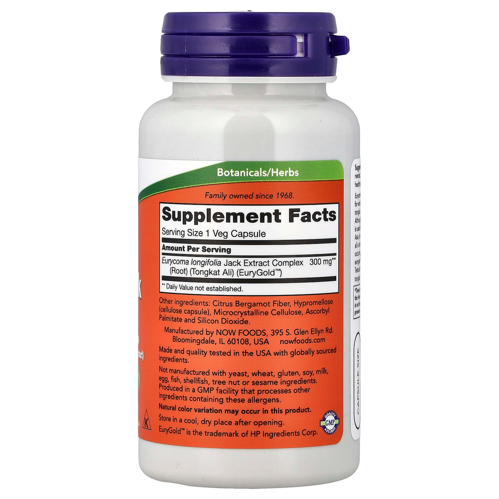 NOW Foods, TestoJack 300™, 300 мг, 60 вегетарианских капсул