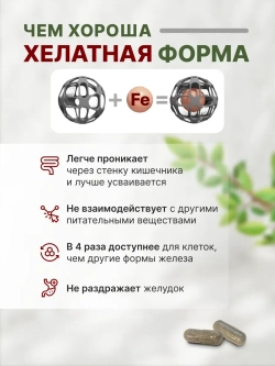 Железо Хелат 60кап