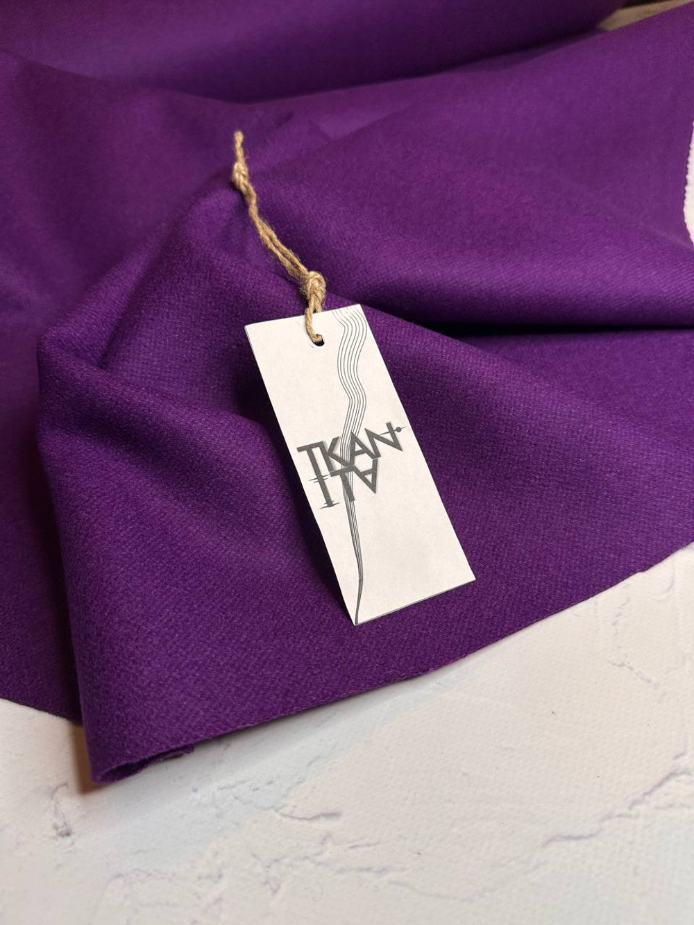 Пальтовая двойная (дабл) шерсть с разделением слоев (Gucci, 100%шерсть, Итальянская фиалка, 135, 890 гр/м2)