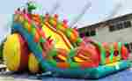 Коммерческий надувной батут-горка "Огненный дракон" 15*7*11 м