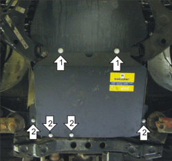 Защита КПП. 3 мм, Сталь. для Mitsubishi Pajero Sport 1997-2009 MOTODOR.11310