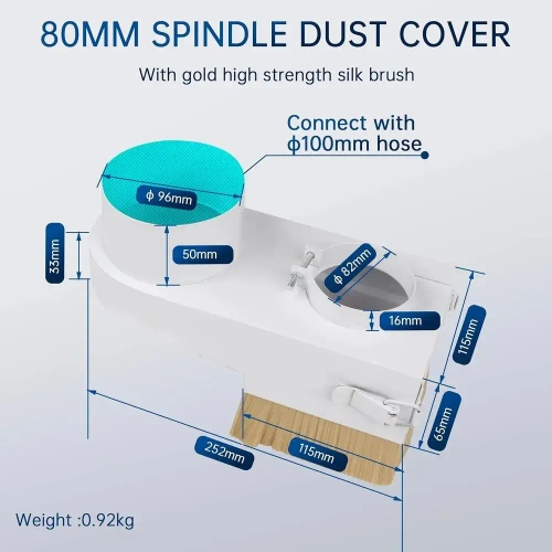 Щетка аспирации на шпиндель D80мм для станка ЧПУ