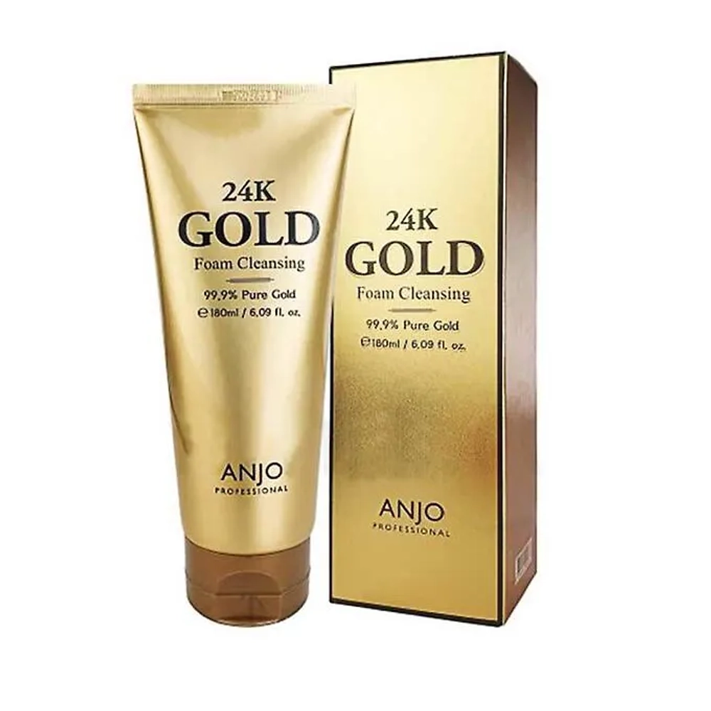 Anjo Professional Foam Cleansing 24K Gold Пенка для лица очищающая пенка с биозолотом, 100 мл