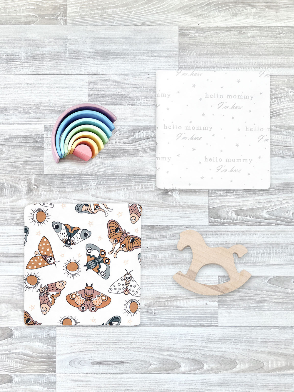 Сет из 2х пелёнок Mjölk Бабочки/Hello Mommy