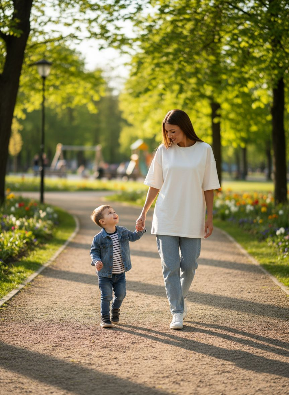 Футболка женская молочная оверсайз хлопок