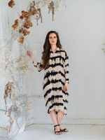 Платье-рубашка ГРАДИЕНТ (черно-белый)