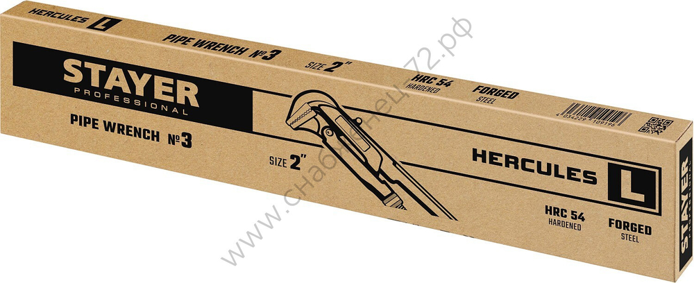 STAYER HERCULES-L, №3, 2″, 560 мм, Трубный ключ с прямыми губками (27331-3)