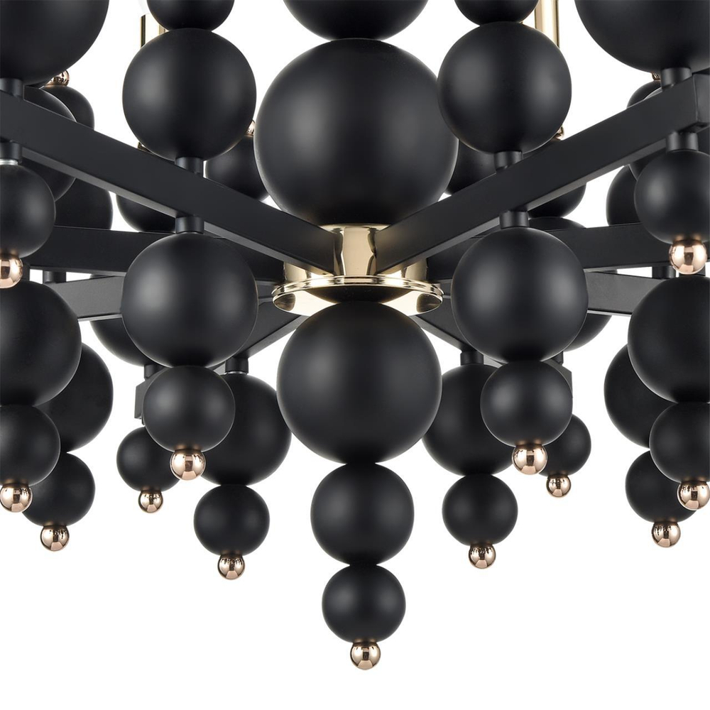 8106/8 MODERNI LN25 120 черный/золото, металл Люстра Е14 8*40W 220V NANA