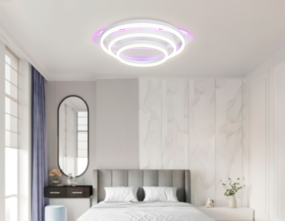 Светильник светодиодный потолочный с пультом FA8522 WH белый 146W 3000K-6400K 560*500*150 (ПДУ РАДИО 2.4G)