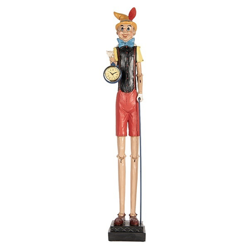 Декор "Пиноккио с часами" 12x11x68см Поликерамика,металл