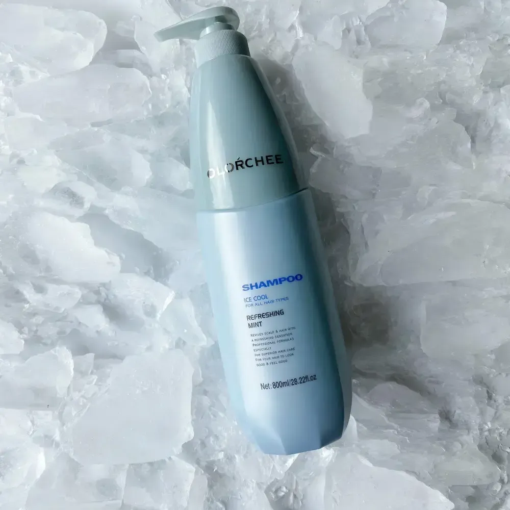 OLORCHEE Ice cool shampoo (голубой), 800 ml