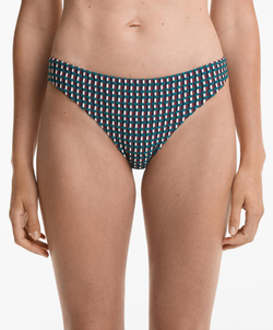 OYSHO Классические трёхцветные жаккардовые плавки-бикини, зеленый