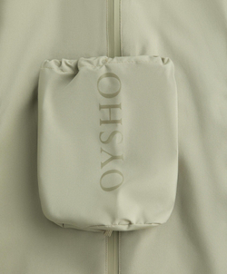 Oysho Ультралегкий компактный плащ, светлый хаки