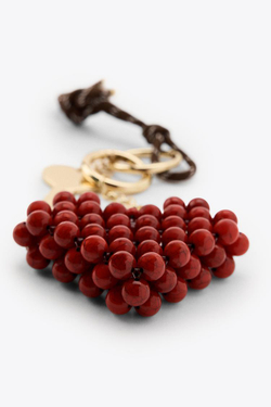 ZARA БРЕЛОК ДЛЯ КЛЮЧЕЙ С ПОДВЕСКАМИ В ФОРМЕ СЕРДЦА, ЗОЛОТИСТЫЙ