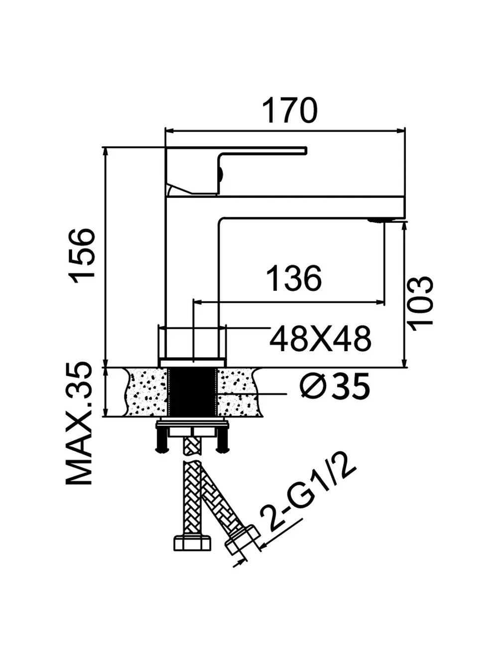 B10613-3 Смеситель для раковины BELZ