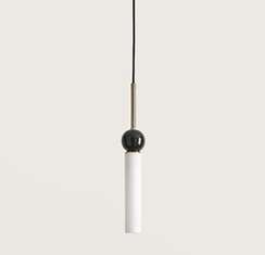 Подвесной светильник Delie золотой металл - черный мрамор