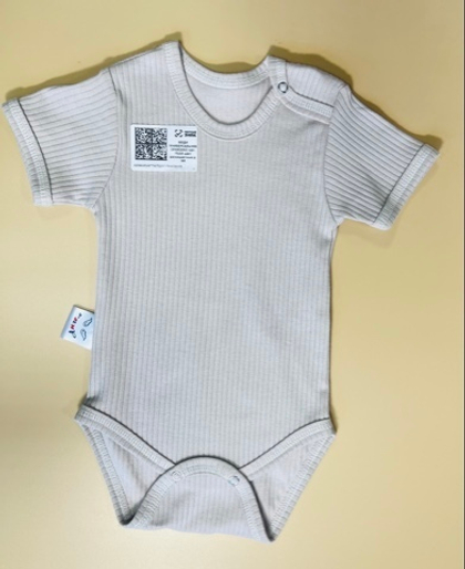 Боди с коротким рукавом серое