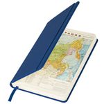 Ежедневник датированный 2023 А5 138x213 мм BRAUBERG "Flap", синий, 114148