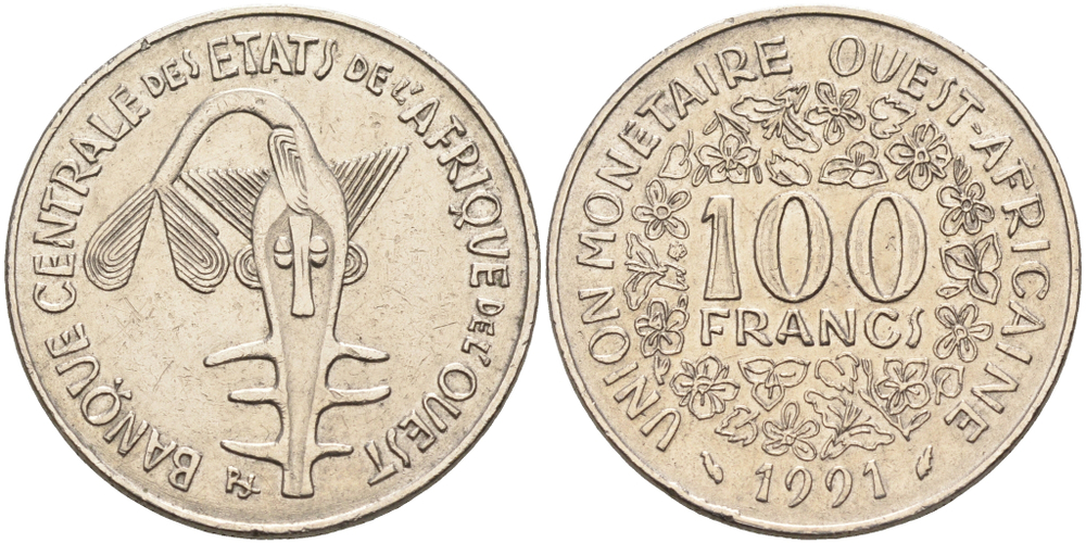 Западная Африка (BCEAO) 100 франков, 1967-2009 VF