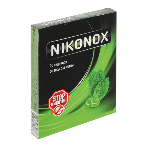 Леденцы для борьбы с курением Nikonox, без сахара, мята 10шт