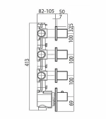Внутренняя часть смесителя Bossini 3 Outlets Z030202000