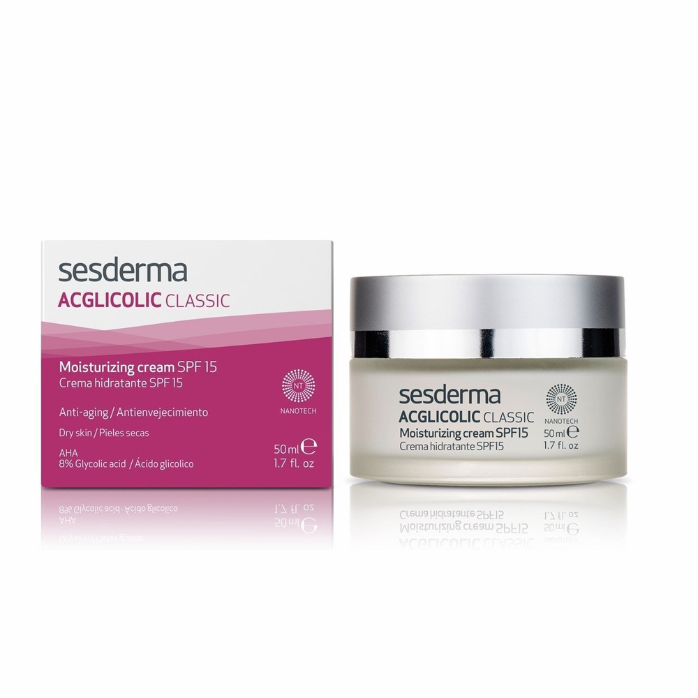 Sesderma ACGLICOLIC CLASSIC Moisturizing Cream SPF 15 - Увлажняющий крем c гликолевой кислотой СЗФ 15, 50 мл