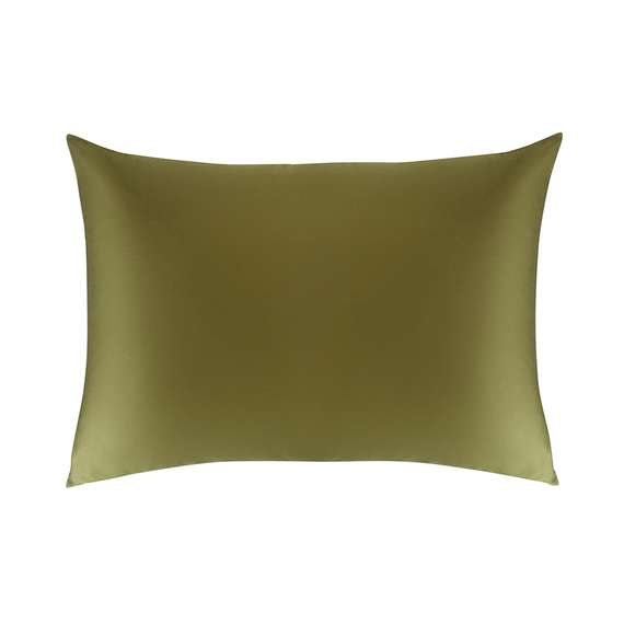 Набор наволочек из премиального сатина оливкового цвета из коллекции essential, 50х70 см