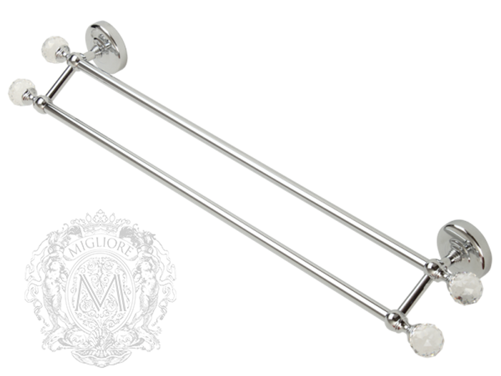 Полотенцедержатель двойной 60см. Migliore Amerida ML.AMR-60.423 Swarowski