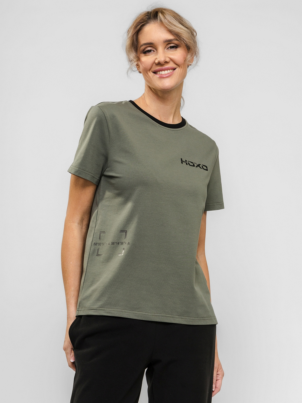 Футболка "НОХО" женская, цвет "Каменный закат"