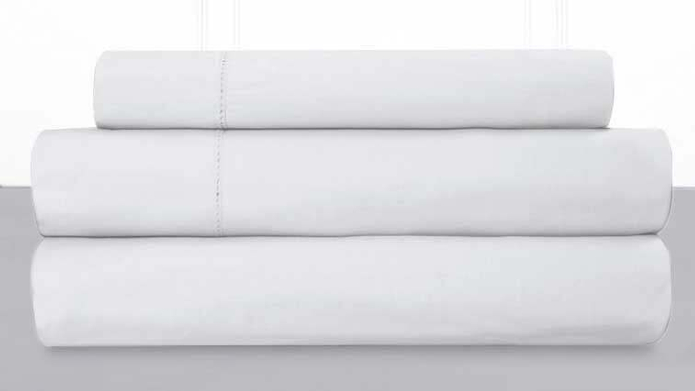 Постельное белье 2 спальное евро Kamasana Saten White белое