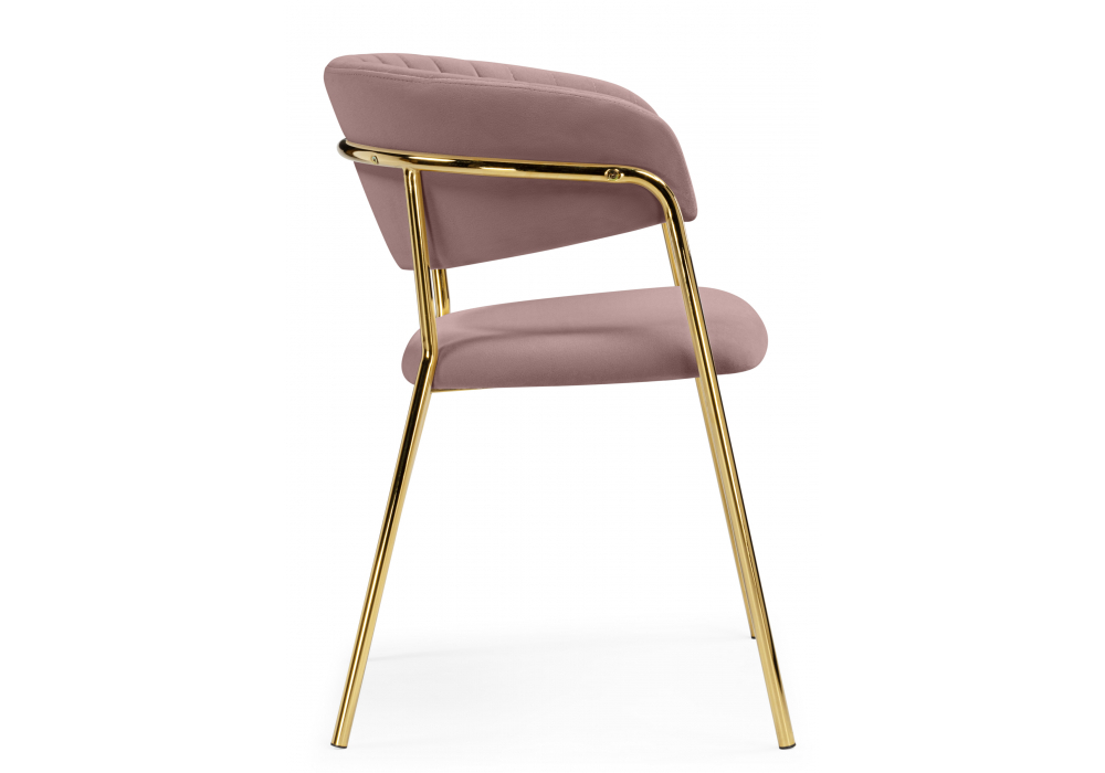 Стул на металлокаркасе Woodville Kamelia светло-фиолетовый, золотой