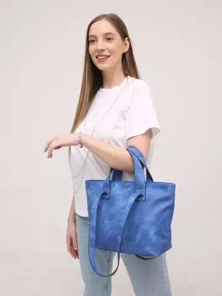 сумка тоут через плечо средняя с двумя ручками