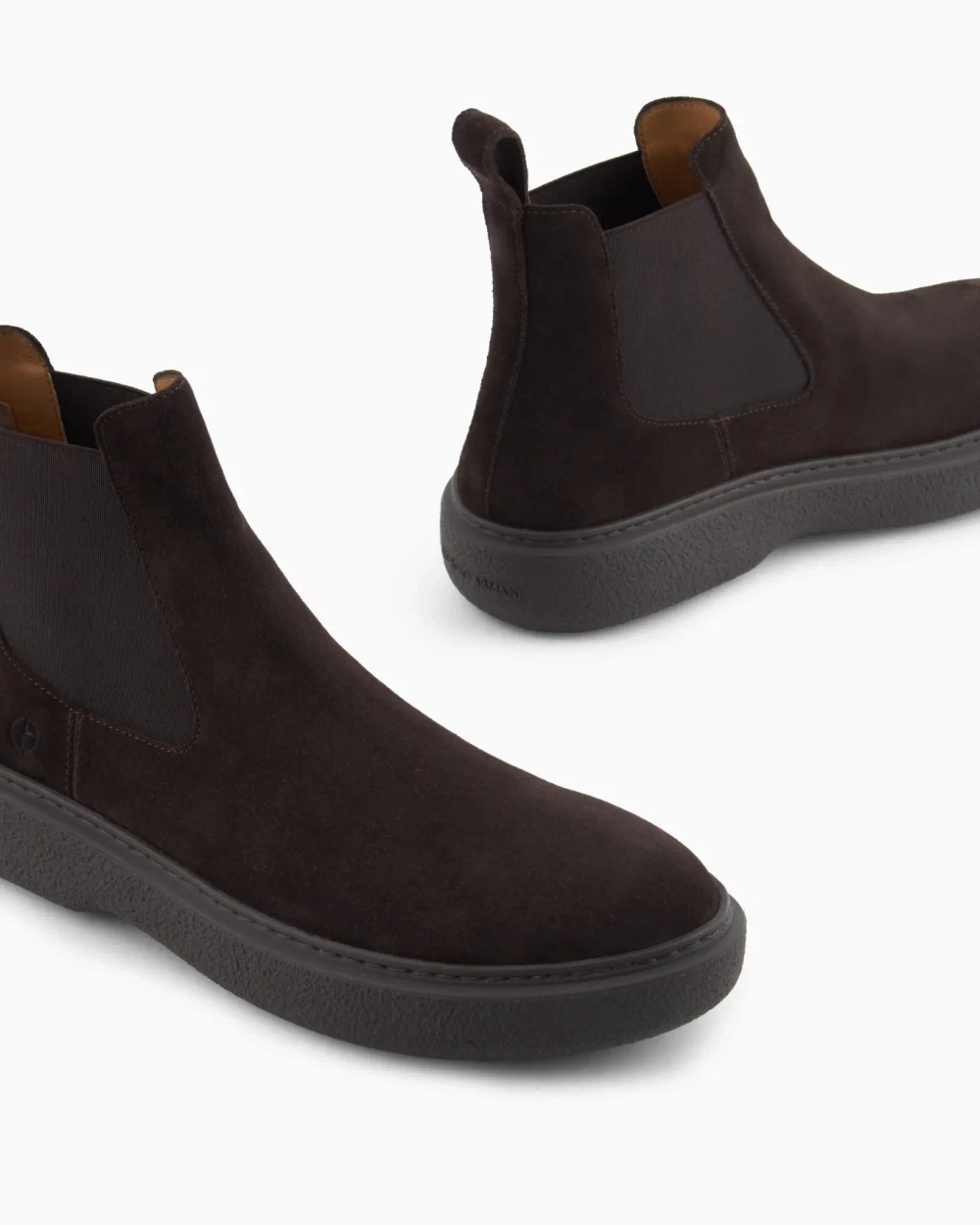 Suede Ankle Boots – мужские замшевые ботильоны на низком ходу от GIORGIO ARMANI