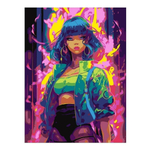 Картина по номерам 28,5*38см "Неоновая девушка" (Lori)