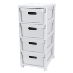 Комод на колесах velvet, 4 ящика, 300х385х690 мм (светло-серый флэк)