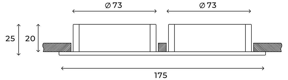 Встраиваемый светильник Hesby Lighting Breeze HSBL_0175